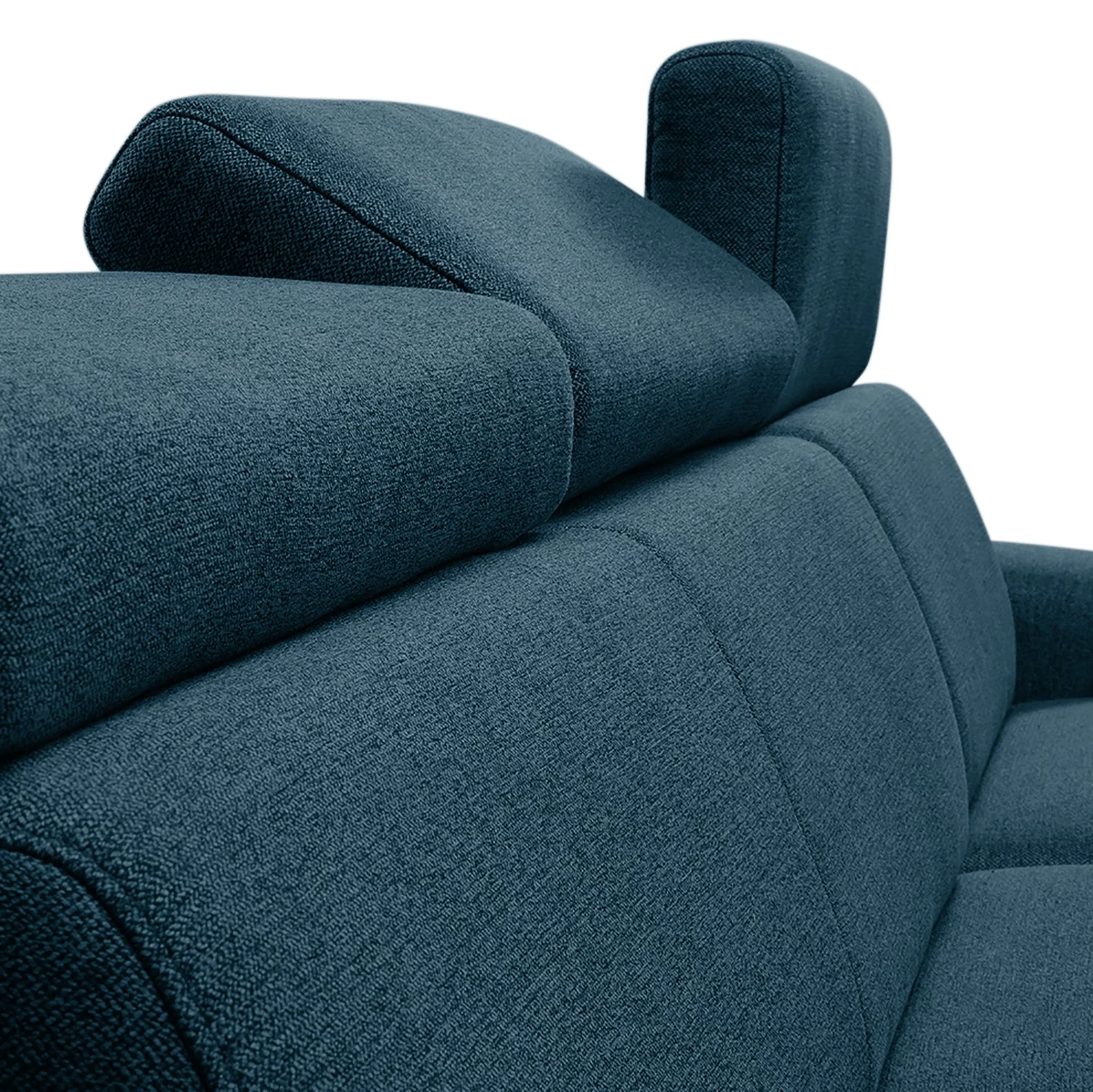 Loftscape Canapé d’angle Cadima II - Tissu - Tissu Cavo: Bleu marine - Méridienne courte à droite (vue de face) - Avec fonction couchage 12 Loftscape Canapé d’angle Cadima II - Tissu - Tissu Cavo: Bleu marine - Méridienne courte à droite (vue de face) - Avec fonction couchage – Image 12