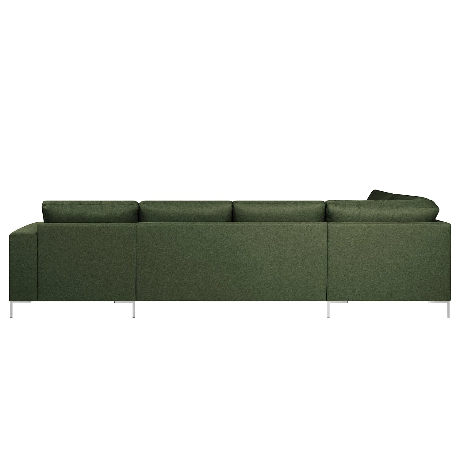 Fredriks Canapé panoramique Summer - Étoffe tissée Mavie: Vert foncé - Méridienne courte à droite / longue à gauche (vue de face) 4 Fredriks Canapé panoramique Summer - Étoffe tissée Mavie: Vert foncé - Méridienne courte à droite / longue à gauche (vue de face) – Image 4