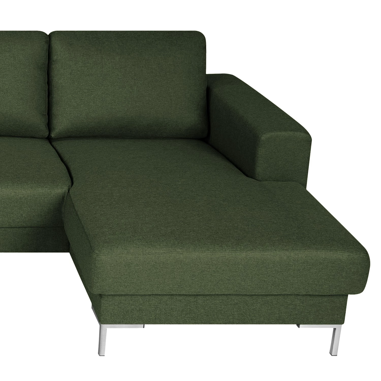 Fredriks Canapé panoramique Summer - Étoffe tissée Mavie: Vert foncé - Méridienne courte à droite / longue à gauche (vue de face) 10 Fredriks Canapé panoramique Summer - Étoffe tissée Mavie: Vert foncé - Méridienne courte à droite / longue à gauche (vue de face) – Image 10