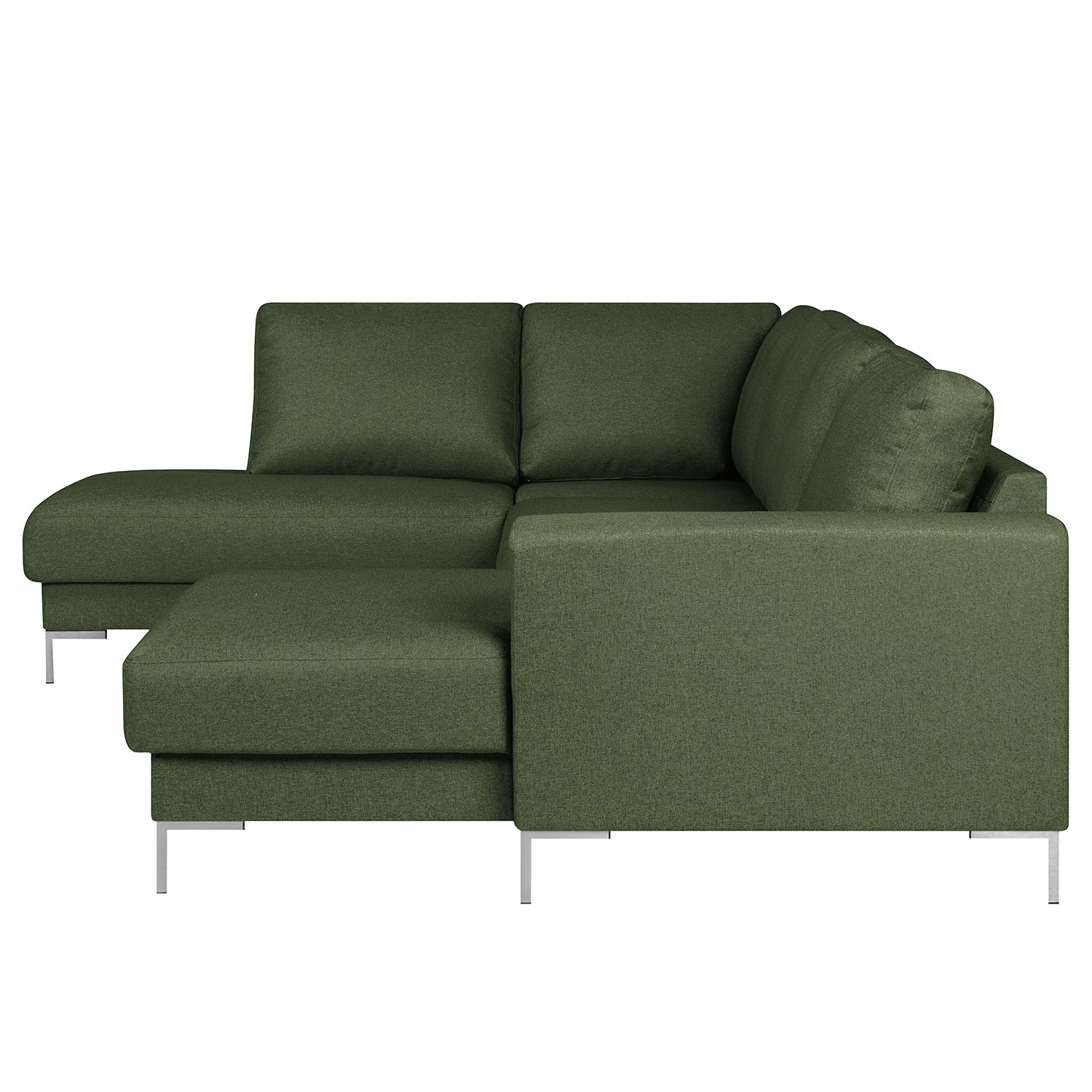 Fredriks Canapé panoramique Summer - Étoffe tissée Mavie: Vert foncé - Méridienne courte à droite / longue à gauche (vue de face) 14 Fredriks Canapé panoramique Summer - Étoffe tissée Mavie: Vert foncé - Méridienne courte à droite / longue à gauche (vue de face) – Image 14