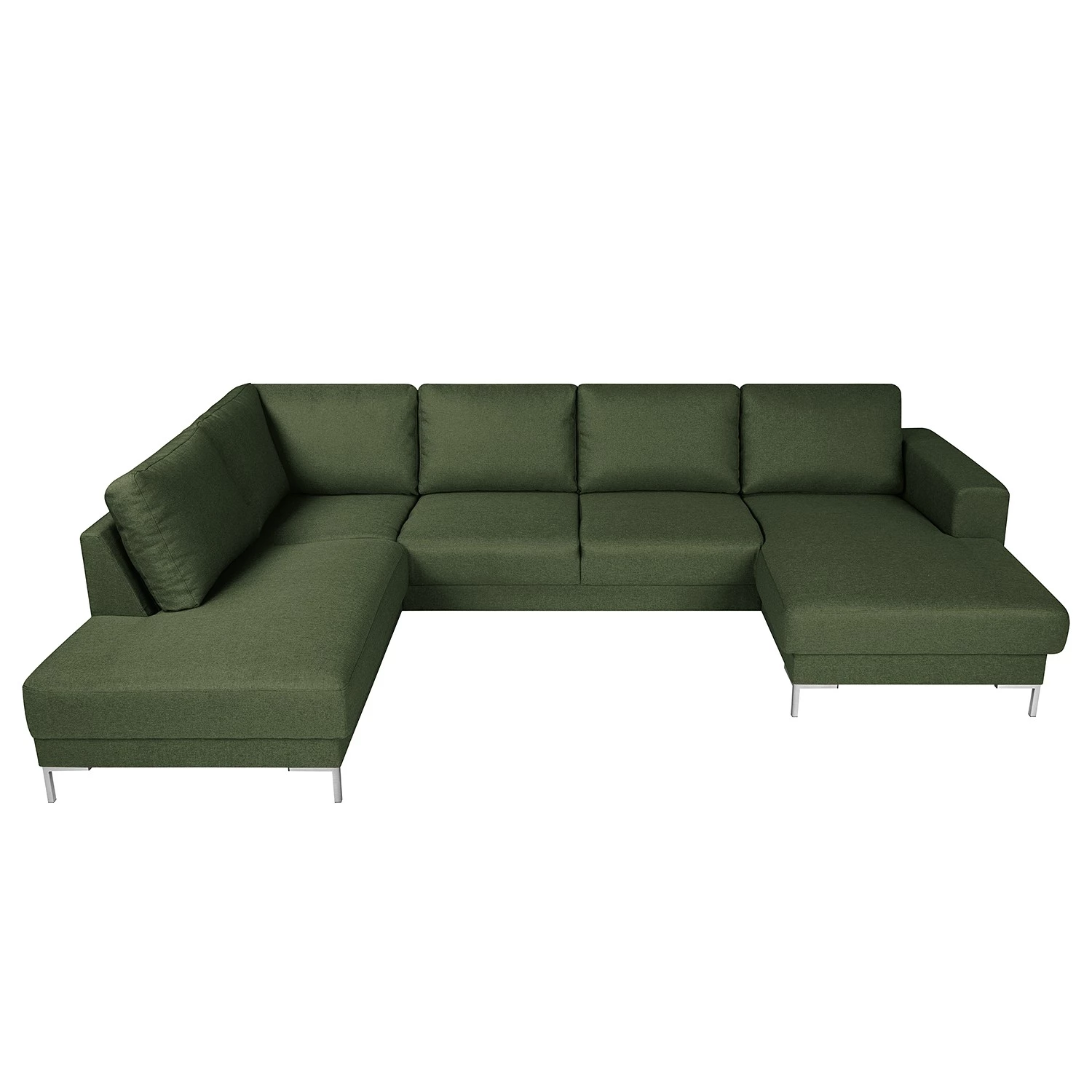 Fredriks Canapé panoramique Summer - Étoffe tissée Mavie: Vert foncé - Méridienne courte à droite / longue à gauche (vue de face) 16 Fredriks Canapé panoramique Summer - Étoffe tissée Mavie: Vert foncé - Méridienne courte à droite / longue à gauche (vue de face) – Image 16