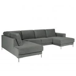 Fredriks Canapé panoramique Summer - Velours Vaia: Gris - Méridienne courte à droite / longue à gauche (vue de face) -Canapés Soldes Magasin 1000279791 210730 10324500636 DETAILS P000000001000279791