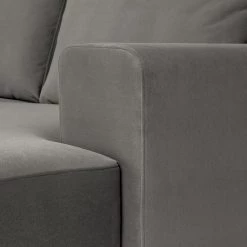 Fredriks Canapé panoramique Summer - Velours Vaia: Gris - Méridienne courte à droite / longue à gauche (vue de face) -Canapés Soldes Magasin 1000279791 211217 13142900711 DETAILS P000000001000279791