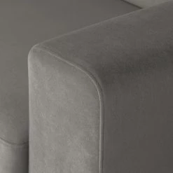 Fredriks Canapé panoramique Summer - Velours Vaia: Gris - Méridienne courte à droite / longue à gauche (vue de face) -Canapés Soldes Magasin 1000279791 211217 13143000722 DETAILS P000000001000279791