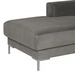 Fredriks Canapé panoramique Summer - Velours Vaia: Gris - Méridienne courte à droite / longue à gauche (vue de face) -Canapés Soldes Magasin 1000279791 211217 13143000744 DETAILS P000000001000279791