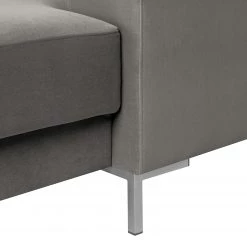 Fredriks Canapé panoramique Summer - Velours Vaia: Gris - Méridienne courte à droite / longue à gauche (vue de face) -Canapés Soldes Magasin 1000279791 211217 13143000766 DETAILS P000000001000279791