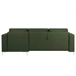 Fredriks Canapé d’angle Summer - Étoffe tissée Mavie: Vert foncé - Méridienne courte à droite (vue de face) - Avec fonction couchage -Canapés Soldes Magasin 1000279799 211217 13143400757 DETAILS P000000001000279799