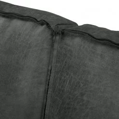 Ars manufacti Canapé d’angle Hanks - Aspect cuir vieilli - Microfibre Yaka: Noir - Méridienne courte à droite (vue de face) -Canapés Soldes Magasin 1000283539 210817 15273900883 DETAILS P000000001000283539