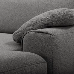 Ars manufacti Canapé d’angle Muna - tissu - Tissu Arda: Anthacite - Méridienne courte à droite (vue de face) -Canapés Soldes Magasin 1000283601 210902 05594200013 DETAILS P000000001000283601