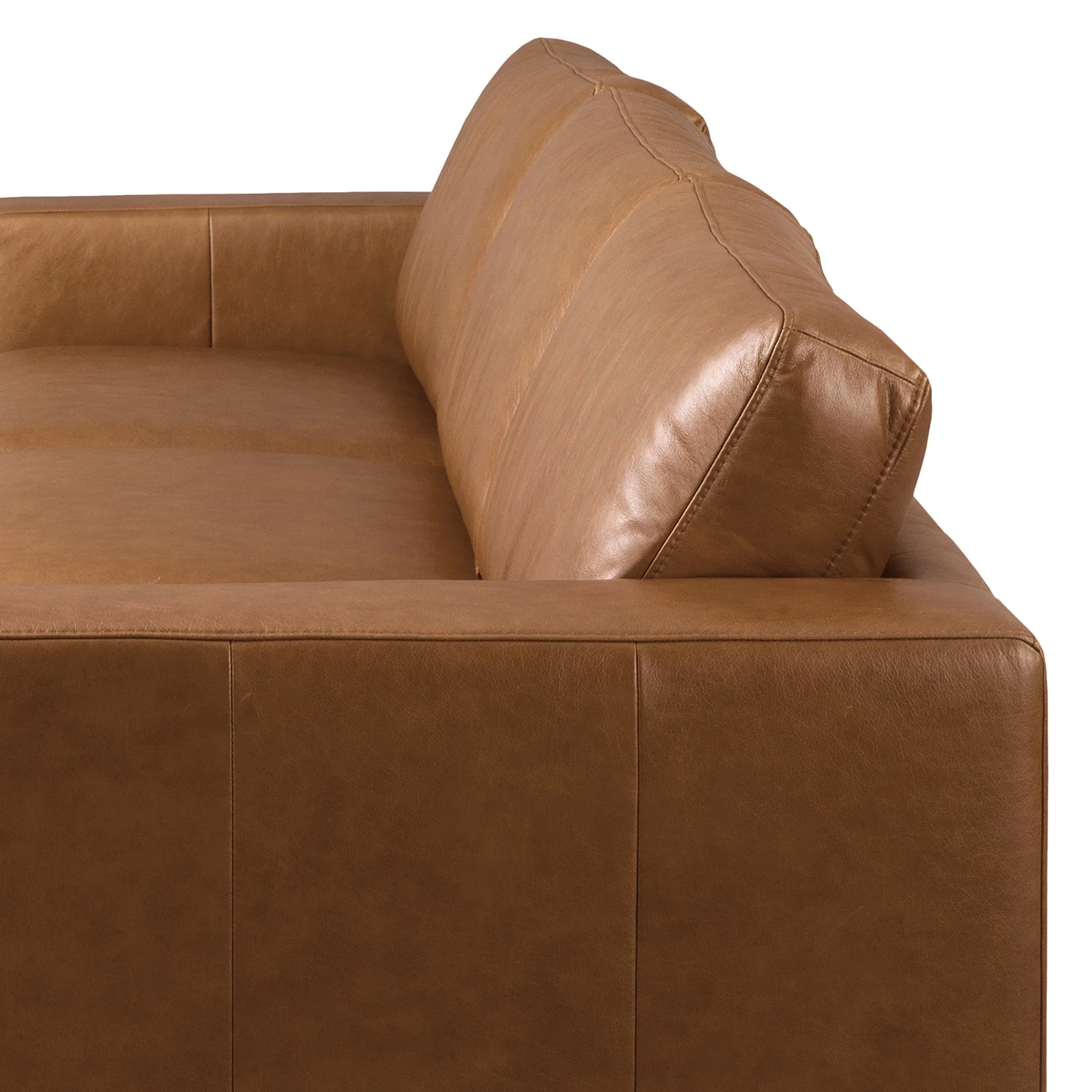 Ars manufacti Canapé d’angle Neuss - Cuir véritable - Cuir Cerys: Marron - Méridienne courte à droite (vue de face) 8 Ars manufacti Canapé d’angle Neuss - Cuir véritable - Cuir Cerys: Marron - Méridienne courte à droite (vue de face) – Image 8