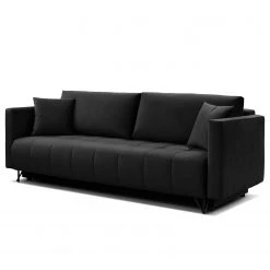 Loftscape Canapé convertible Bristol - Velours - Velours Ravi: Noir