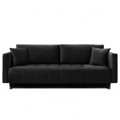 Loftscape Canapé convertible Bristol - Velours - Velours Ravi: Noir -Canapés Soldes Magasin 1000284417 210810 14505100170 DETAILS P000000001000284417