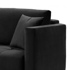 Loftscape Canapé convertible Bristol - Velours - Velours Ravi: Noir -Canapés Soldes Magasin 1000284417 210810 14505100172 DETAILS P000000001000284417