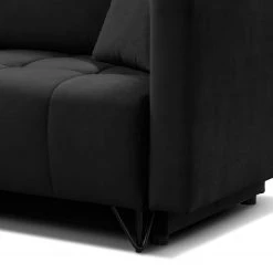 Loftscape Canapé convertible Bristol - Velours - Velours Ravi: Noir -Canapés Soldes Magasin 1000284417 210810 14505100176 DETAILS P000000001000284417