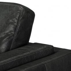 Ars Natura Canapé d’angle Clonee - Cuir véritable - Noir - Méridienne courte à gauche (vue de face) -Canapés Soldes Magasin 1000287277 210902 06255200182 DETAILS P000000001000287277