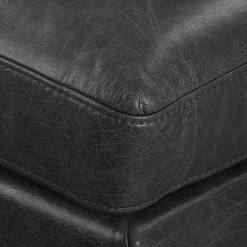 Ars Natura Canapé d’angle Clonee - Cuir véritable - Noir - Méridienne courte à gauche (vue de face) -Canapés Soldes Magasin 1000287277 210902 06255200183 DETAILS P000000001000287277