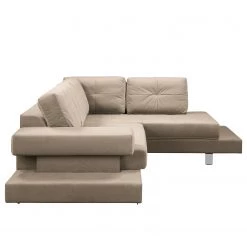 Loftscape Canapé d’angle Dert - Microfibre - Microfibre Jada: Taupe - Méridienne longue à droite (vue de face) -Canapés Soldes Magasin 1000287696 210930 133404000043 DETAILS P000000001000287696