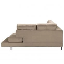 Loftscape Canapé d’angle Dert - Microfibre - Microfibre Jada: Taupe - Méridienne longue à droite (vue de face) -Canapés Soldes Magasin 1000287696 210930 133405000065 DETAILS P000000001000287696