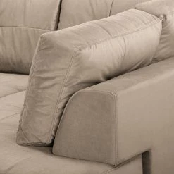 Loftscape Canapé d’angle Dert - Microfibre - Microfibre Jada: Taupe - Méridienne longue à droite (vue de face) -Canapés Soldes Magasin 1000287696 210930 133407000142 DETAILS P000000001000287696