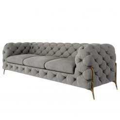 Jack & Alice Canapé Laviva II (3 places) - Velours Ravi: Taupe