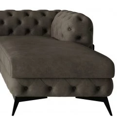 Jack & Alice Canapé d’angle Laviva II - Microfibre Priya: Anthracite - Largeur : 323 cm - Méridienne longue à droite (vue de face) -Canapés Soldes Magasin 1000288720 220325 060 DETAILS P000000001000288720