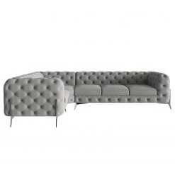 Jack & Alice Canapé d’angle Laviva V - Microfibre Enza: Gris - 323 x 200 cm - Alignement à gauche -Canapés Soldes Magasin 1000288756 220325 030 DETAILS P000000001000288756