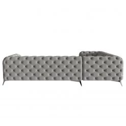 Jack & Alice Canapé d’angle Laviva V - Microfibre Enza: Gris - 323 x 200 cm - Alignement à gauche -Canapés Soldes Magasin 1000288756 220325 040 DETAILS P000000001000288756