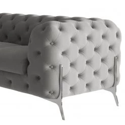 Jack & Alice Canapé d’angle Laviva V - Microfibre Enza: Gris - 323 x 200 cm - Alignement à gauche -Canapés Soldes Magasin 1000288756 220325 050 DETAILS P000000001000288756