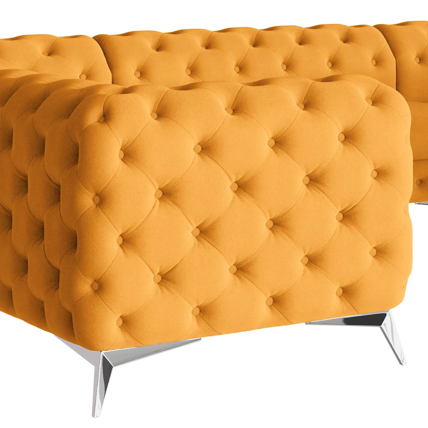 Jack & Alice Canapé panoramique Laviva I - Microfibre Enza: Safran - Alignement à gauche 7 Jack & Alice Canapé panoramique Laviva I - Microfibre Enza: Safran - Alignement à gauche – Image 7