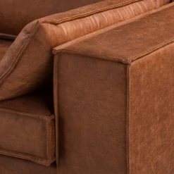 Fredriks Canapé Jurga (3 places) - Microfibre Yaka: Cognac -Canapés Soldes Magasin 1000291508 210927 13065400569 DETAILS P000000001000291508