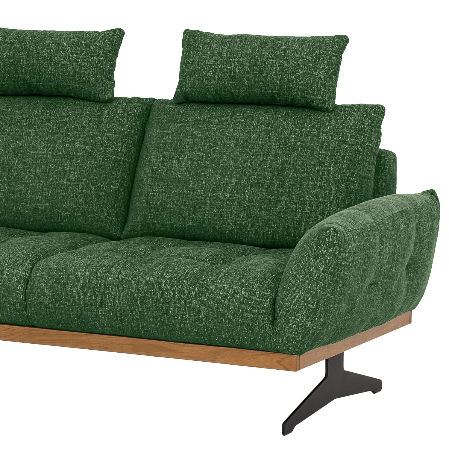 Red Living Canapé d’angle Duston - Tissu Tose: Vert - Méridienne courte à gauche (vue de face) - Avec appui-tête 3 Red Living Canapé d’angle Duston - Tissu Tose: Vert - Méridienne courte à gauche (vue de face) - Avec appui-tête – Image 3