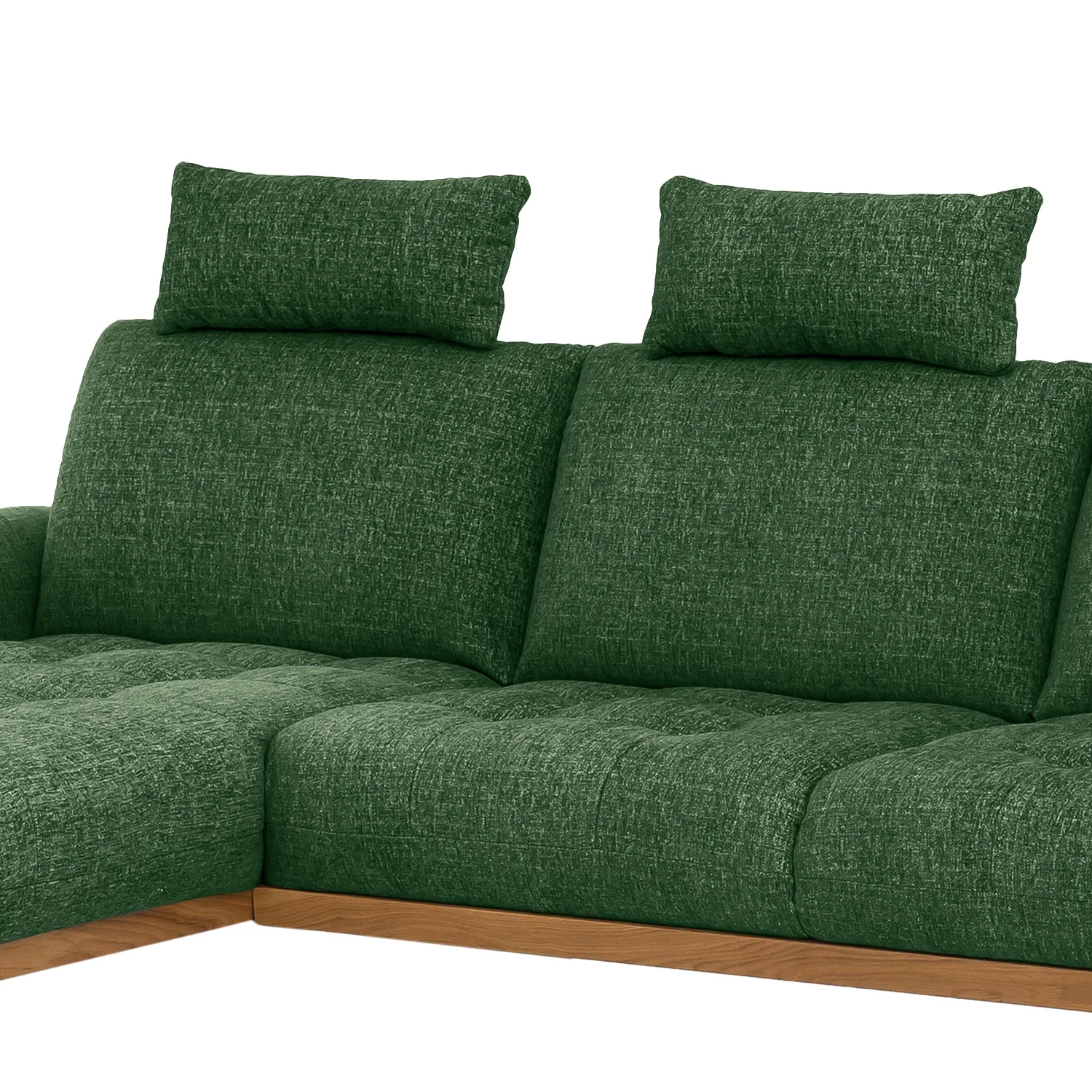 Red Living Canapé d’angle Duston - Tissu Tose: Vert - Méridienne courte à gauche (vue de face) - Avec appui-tête 4 Red Living Canapé d’angle Duston - Tissu Tose: Vert - Méridienne courte à gauche (vue de face) - Avec appui-tête – Image 4