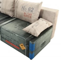 Mooved Canapé convertible Gabun - Tissage à plat - Blanc gris - Suspension à ressorts ondulés -Canapés Soldes Magasin 1000296948 211018 10252702421 DETAILS P000000001000296948