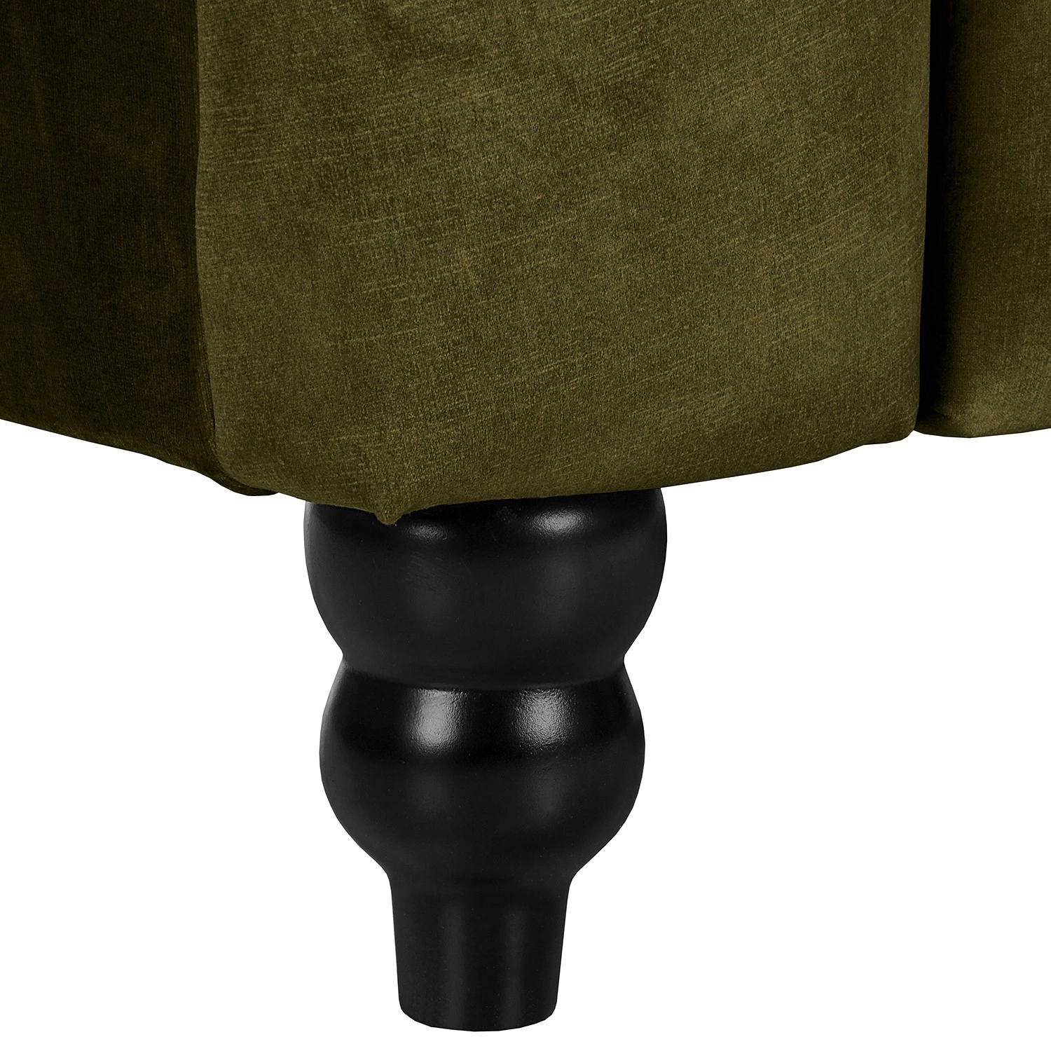 Red Living Canapé Lovis (3 places) - Velours Tomi: Vert vieilli 12 Red Living Canapé Lovis (3 places) - Velours Tomi: Vert vieilli – Image 12