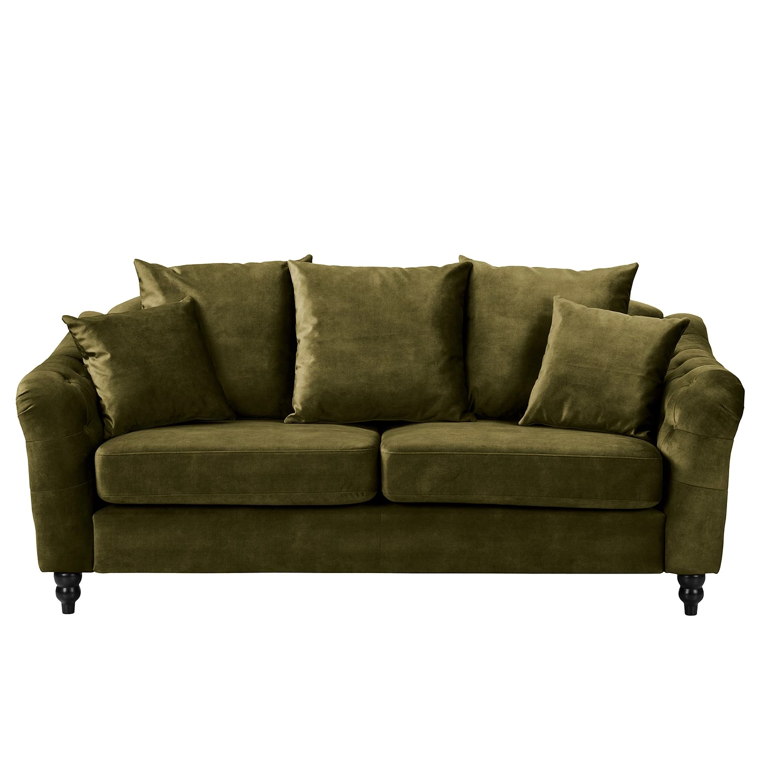 Red Living Canapé Lovis (3 places) - Velours Tomi: Vert vieilli 14 Red Living Canapé Lovis (3 places) - Velours Tomi: Vert vieilli – Image 14