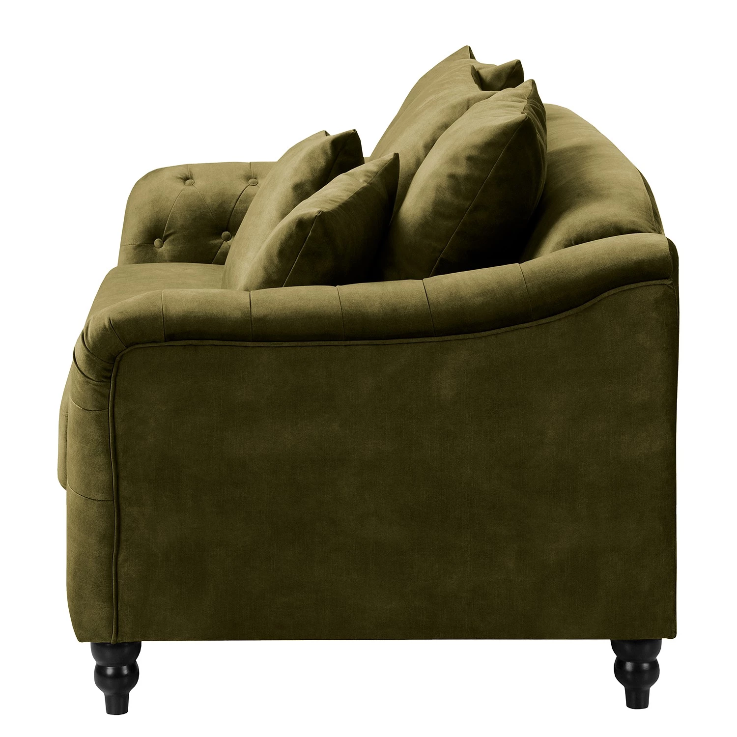 Red Living Canapé Lovis (3 places) - Velours Tomi: Vert vieilli 15 Red Living Canapé Lovis (3 places) - Velours Tomi: Vert vieilli – Image 15