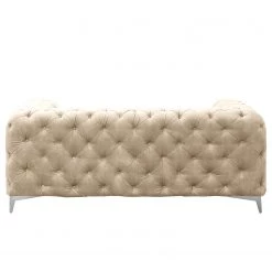 Red Living Canapé Merlin (2 places) - Velours Tomi: Créme -Canapés Soldes Magasin 1000298925 211214 18023201343 DETAILS P000000001000298925