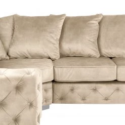 Red Living Canapé d’angle Grotta - Velours Tomi: Créme - Isocèles - Sans fonction couchage -Canapés Soldes Magasin 1000299054 211214 18030101565 DETAILS P000000001000299054