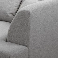 Red Living Canapé d’angle Lovis - Tissu Jazy: Gris clair - Méridienne longue à droite (vue de face) -Canapés Soldes Magasin 1000299088 211214 18031901843 DETAILS P000000001000299088