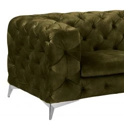 Canapé d’angle Merlin II - Velours Tomi: Vert vieilli - Méridienne courte à droite (vue de face) -Canapés Soldes Magasin 1000299146 211214 18050902687 DETAILS P000000001000299146