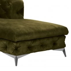 Canapé d’angle Merlin II - Velours Tomi: Vert vieilli - Méridienne courte à droite (vue de face) -Canapés Soldes Magasin 1000299146 211214 18050902709 DETAILS P000000001000299146