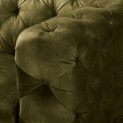 Canapé d’angle Merlin II - Velours Tomi: Vert vieilli - Méridienne courte à droite (vue de face) -Canapés Soldes Magasin 1000299146 211214 18050902731 DETAILS P000000001000299146