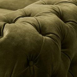 Canapé d’angle Merlin II - Velours Tomi: Vert vieilli - Méridienne courte à droite (vue de face) -Canapés Soldes Magasin 1000299146 211214 18050902753 DETAILS P000000001000299146