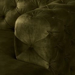 Canapé d’angle Merlin II - Velours Tomi: Vert vieilli - Méridienne courte à droite (vue de face) -Canapés Soldes Magasin 1000299146 211214 18050902775 DETAILS P000000001000299146