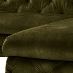 Canapé d’angle Merlin II - Velours Tomi: Vert vieilli - Méridienne courte à droite (vue de face) -Canapés Soldes Magasin 1000299146 211214 18050902786 DETAILS P000000001000299146