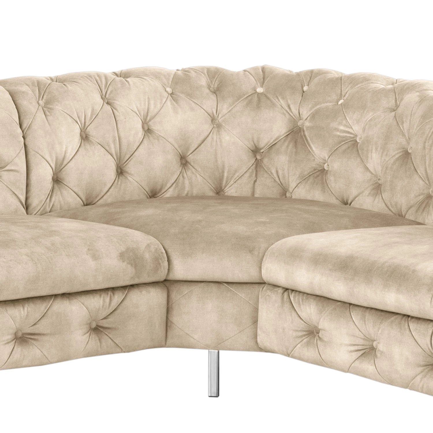 Red Living Canapé d’angle Merlin I - Velours Tomi: Créme - Isocèles 5 Red Living Canapé d’angle Merlin I - Velours Tomi: Créme - Isocèles – Image 5