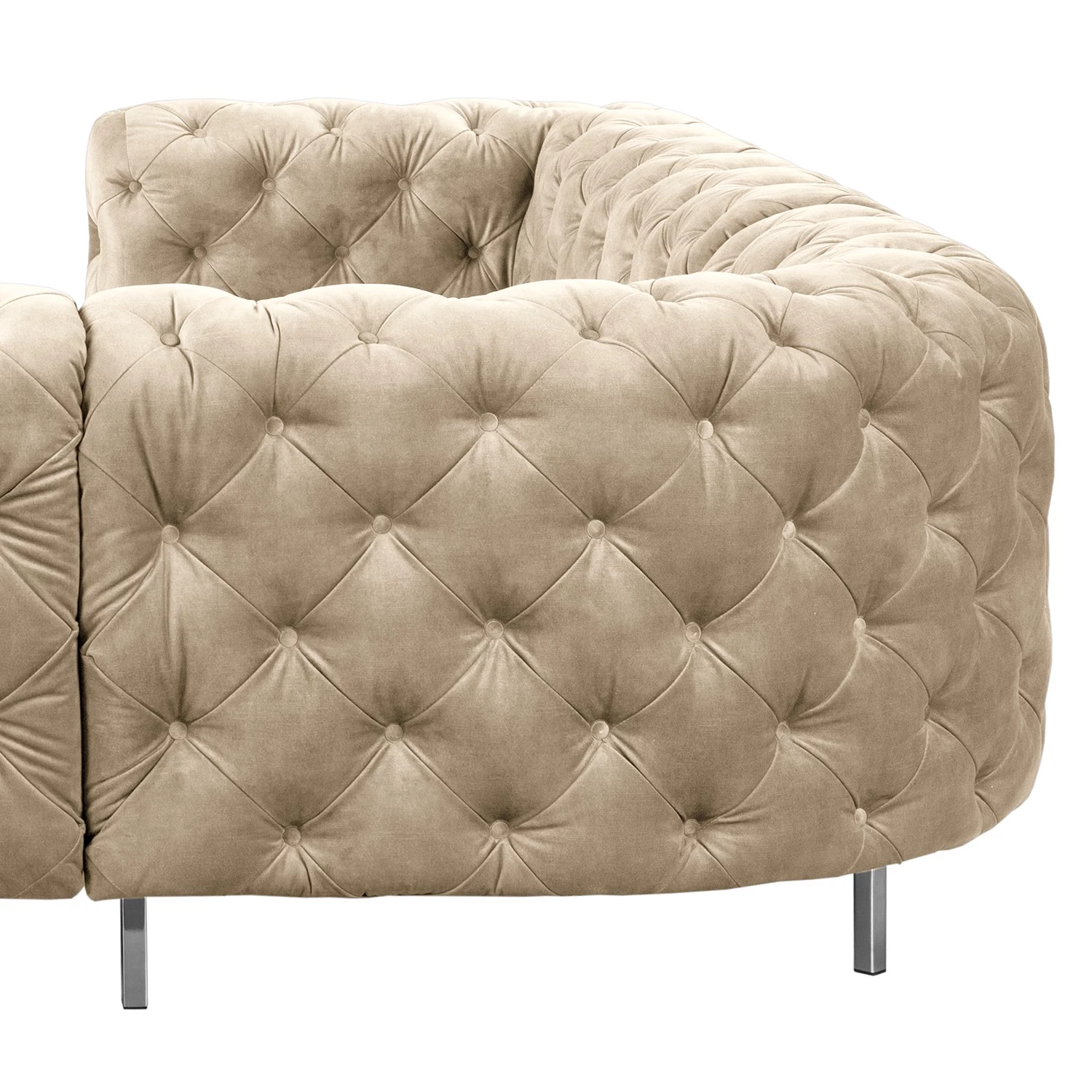 Red Living Canapé d’angle Merlin I - Velours Tomi: Créme - Isocèles 8 Red Living Canapé d’angle Merlin I - Velours Tomi: Créme - Isocèles – Image 8