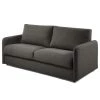 Loftscape Canapé convertible Jobo - Chenille - Tissu Chenille Chaja: Gris foncé - Largeur : 182 cm