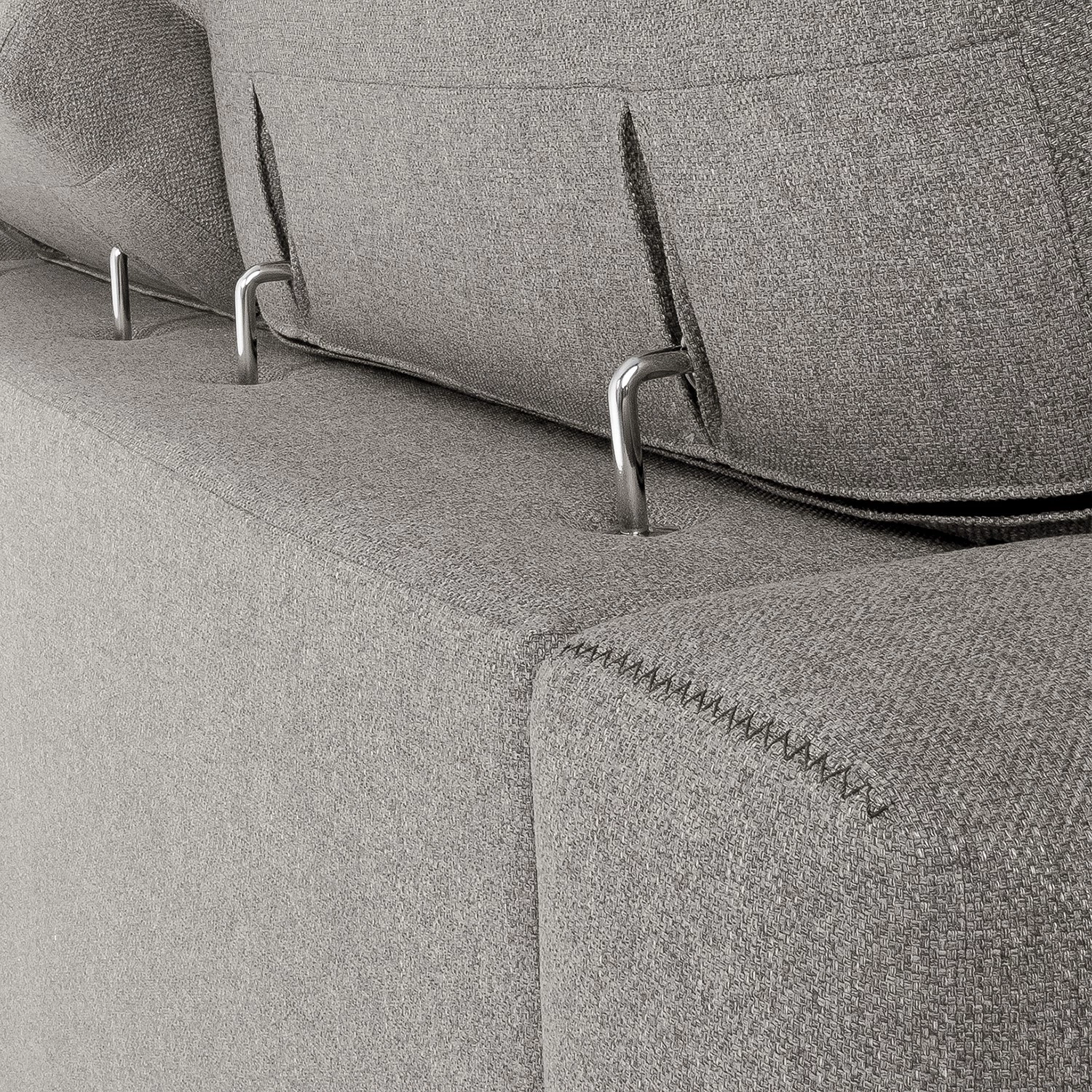 Loftscape Canapé d’angle Karrum - Chenille - Tissu Chenille Chaja: Gris clair - Méridienne longue à droite (vue de face) 10 Loftscape Canapé d’angle Karrum - Chenille - Tissu Chenille Chaja: Gris clair - Méridienne longue à droite (vue de face) – Image 10