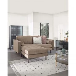 Loftscape Canapé Lazac (2 places) - Velours Juin: Taupe -Canapés Soldes Magasin 1000300373 211229 15022400266 MOOD DETAILS P000000001000300373 mood